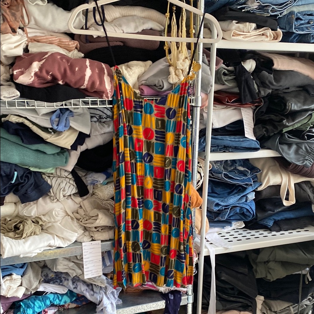 Reformation Red and Yellow Spaghetti Strap Sundress